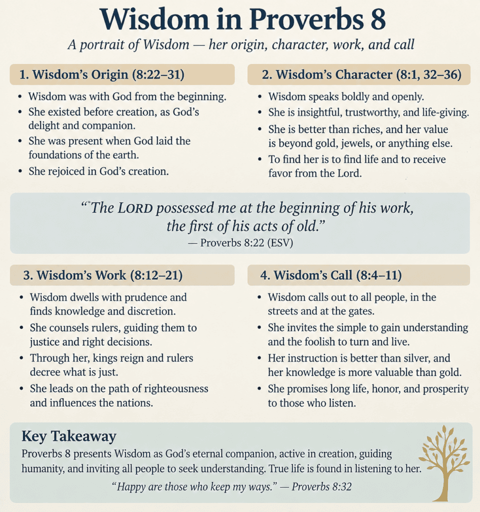 wisdom in Proverbs 8