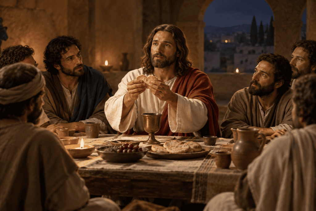 Jesus as host at the Lord's Supper