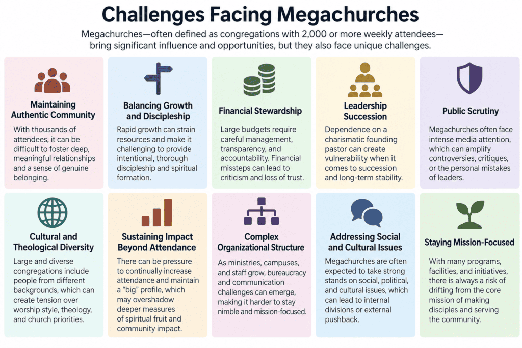 challenges facing megachurches