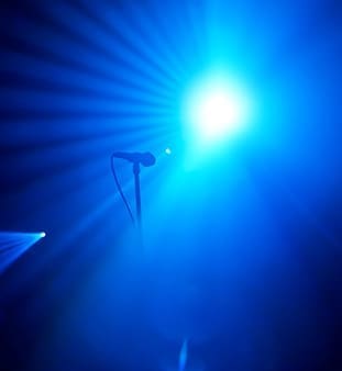 Microphone on stage